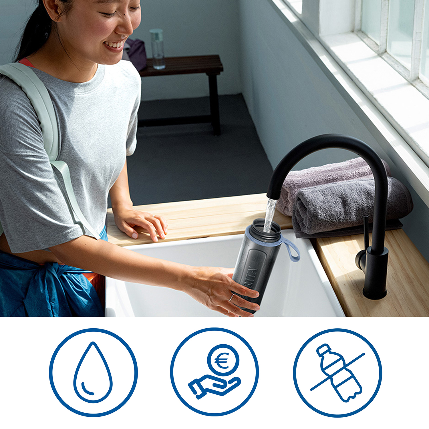 BRITA āļāļ§āļāļāļĢāļāļāļāđāļģ āļĢāļļāđāļ ActiveāļŠāļĩ Dark Blue