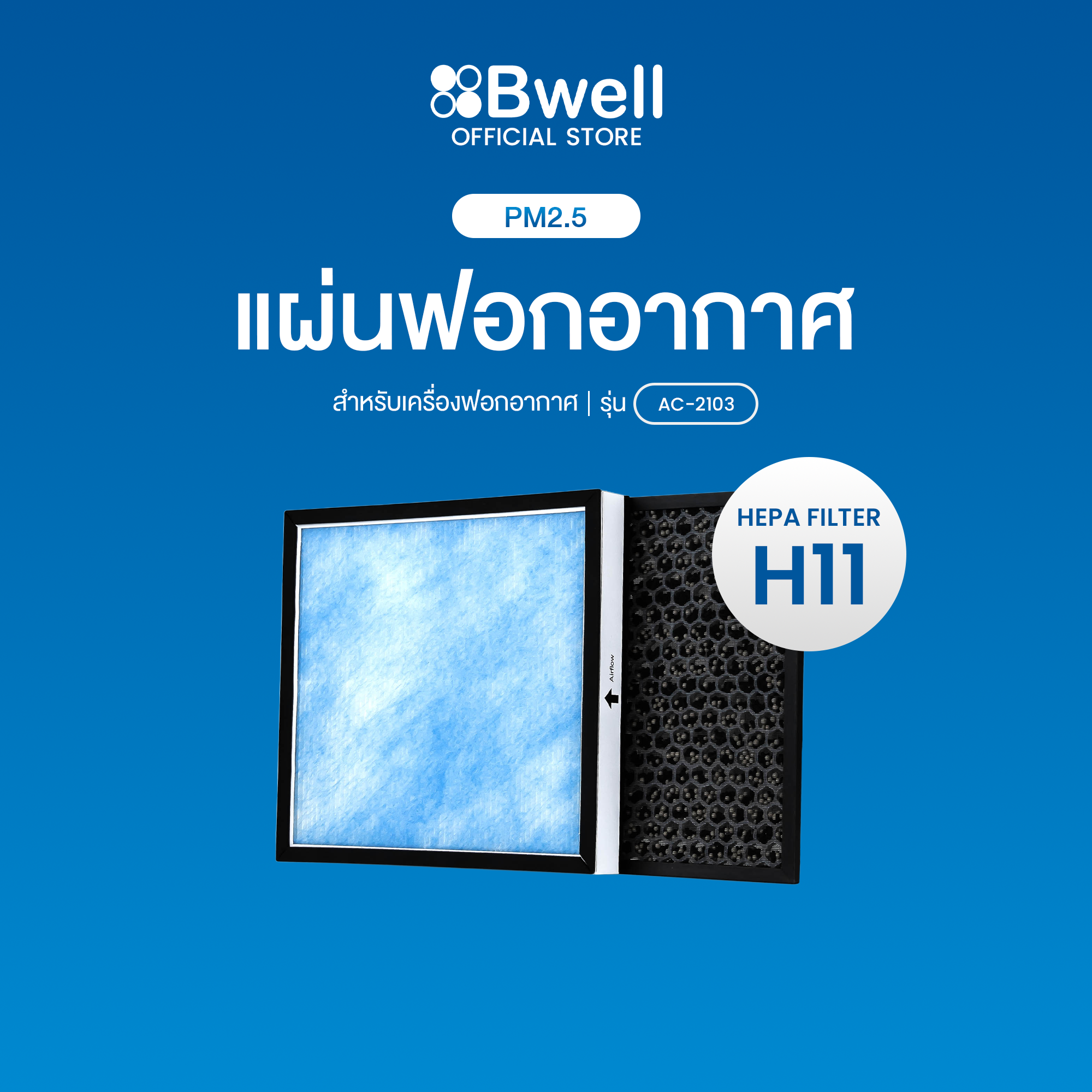 แผ่นฟอกอากาศครบชุด รุ่น  AC-2103