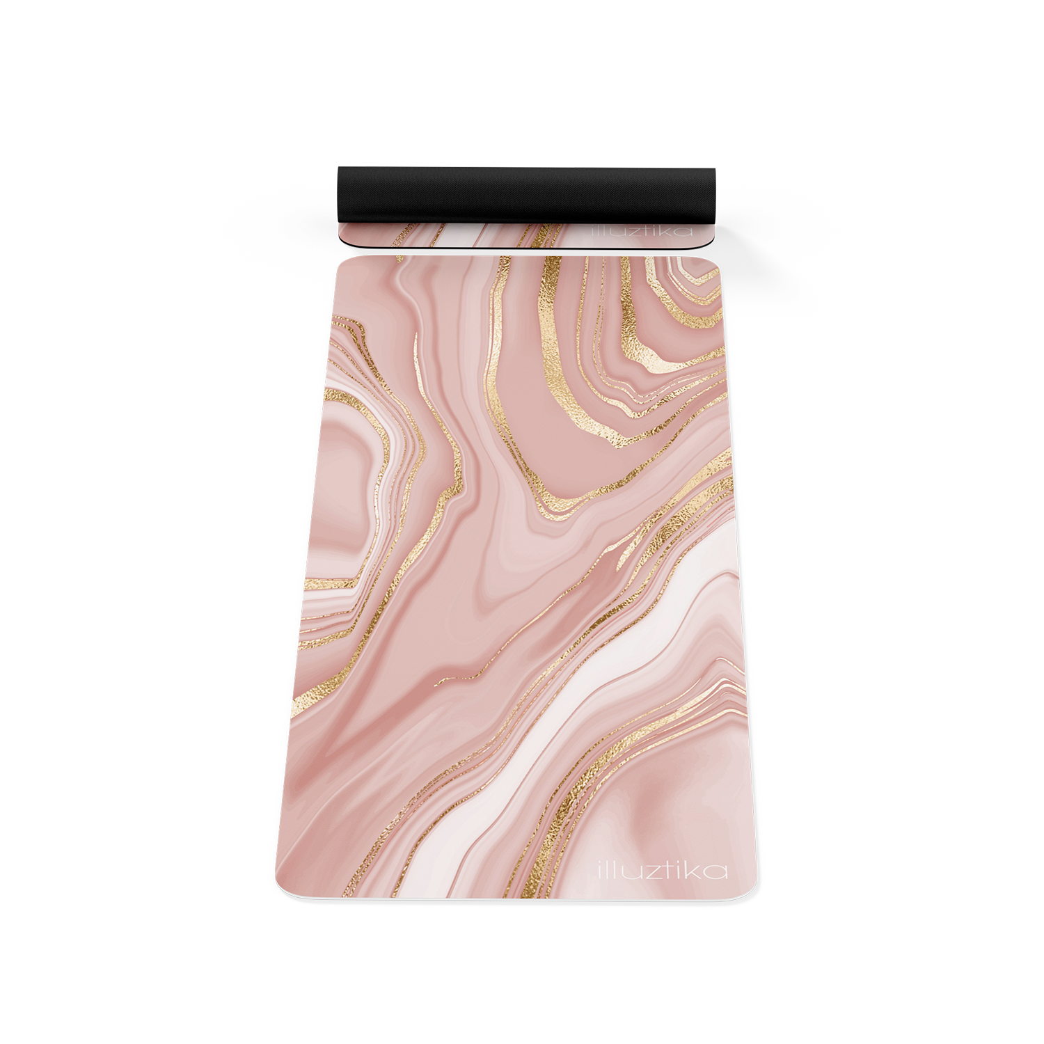 illuztika เสื่อโยคะ Natural rubber 4mm ลาย Rose YM514